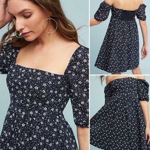 HP 🎉 Maeve {Anthro} Navy & White Lillian Dress